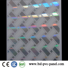 25cm 7.5mm / 7mm Panel de techo de PVC de sellos calientes únicos de láser